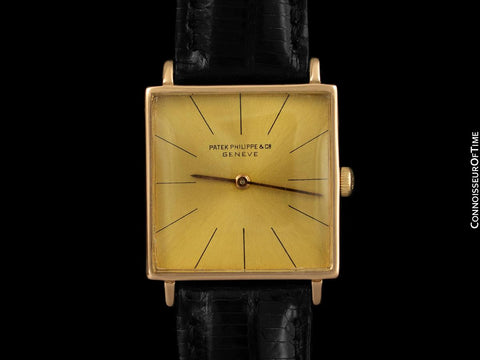 1966 Patek Philippe Vintage Mens Ultra Thin 18K Rose Gold Gondolo Watch, Ref. 3503 - Papers