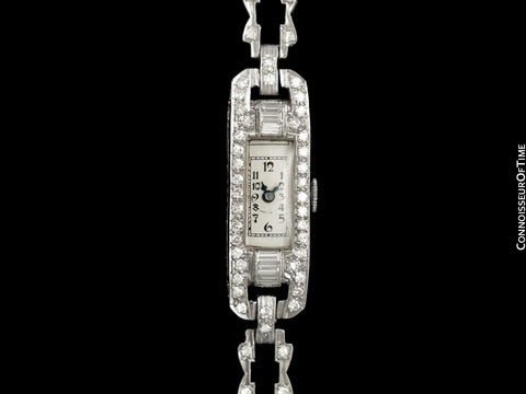1920's Swiss Vintage Ladies Cocktail Watch - Platinum with 95 Diamonds