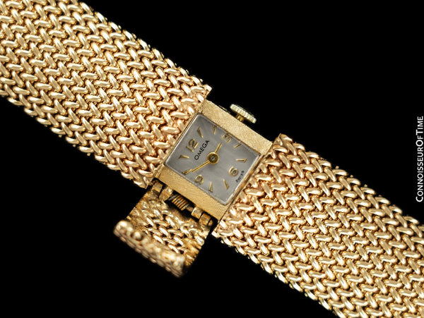 1960's Vintage Ladies Cocktail Bracelet with Omega Watch - 14K Gold -  Connoisseur of Time