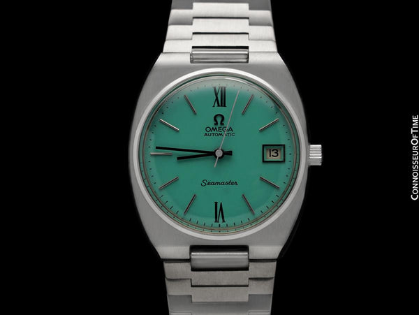 時計 Omega Automatic seamaster Tiffany&co 1974 Omega Seamaster Vintage Mens Bracelet Watch with