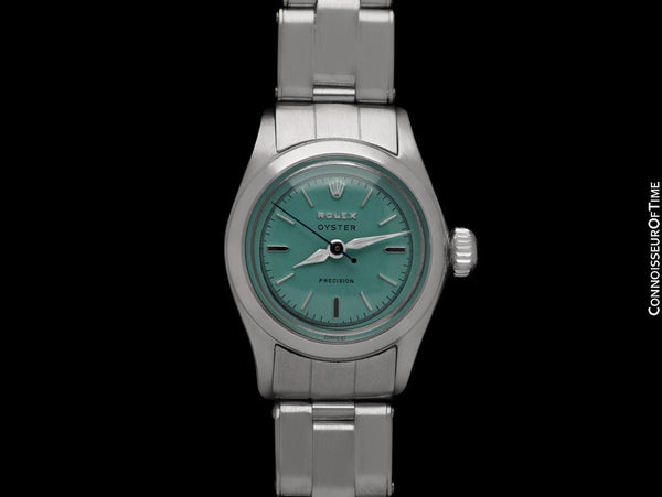 1965 Rolex Oyster Precision Ladies Vintage Watch with Tiffany Blue