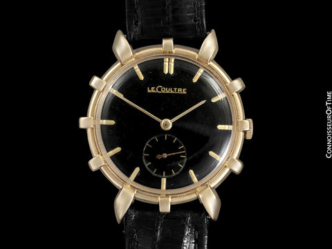 1951 Jaeger-LeCoultre Vintage Mens Watch, Rare Bradley II Model, 14K Gold - The Ships Wheel