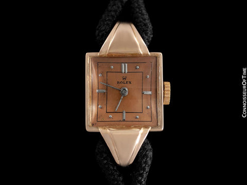 1940's Rolex Precision Vintage Pre-Cellini Ladies Watch, Ref. 3712 - 14K Rose Gold