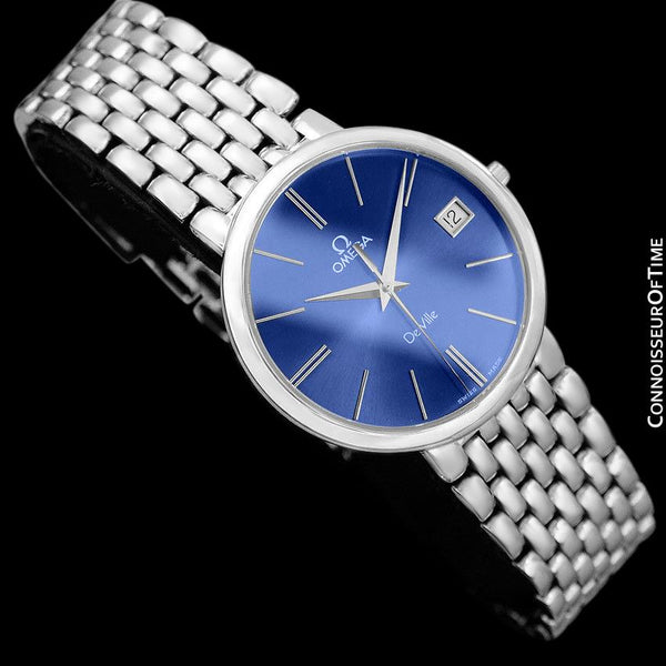 Omega De Ville Mens Ultra Thin Dress Watch with Bracelet
