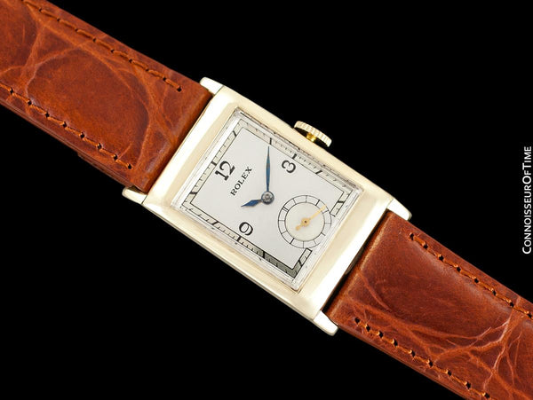 1932 Rolex Art Deco Mens "Prince Elegante" Watch - Solid 9K Gold