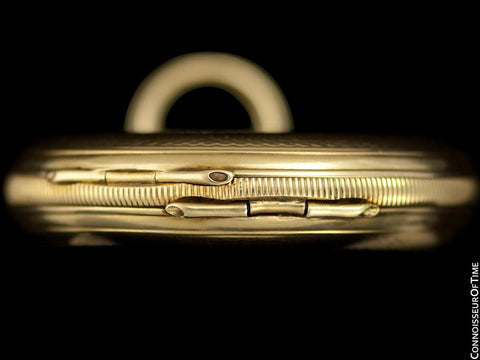 1860's Patek Philippe Antique Mens Midsize 42mm Hunter Case Pocket Watch - 18K Gold