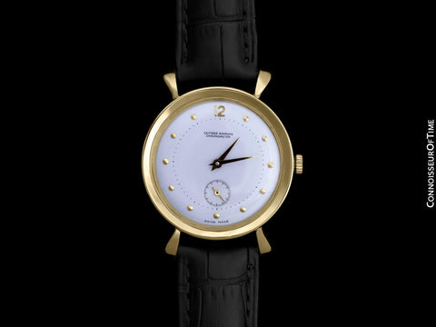 1950's Ulysse Nardin Vintage Chronometer Mens Dress Watch, Beautiful Case - 18K Gold Plated