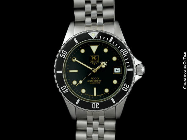 TAG Heuer Professional 1000 Mens Submariner Divers Watch - Stainless S -  Connoisseur of Time