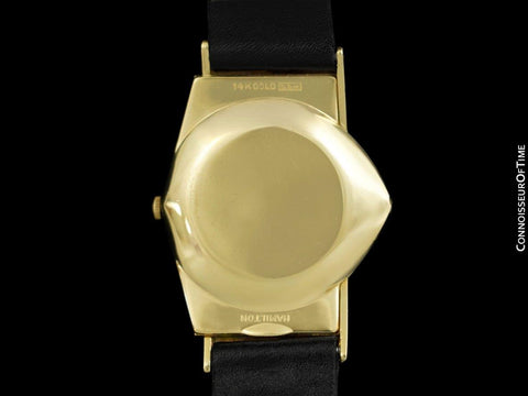 1950's Hamilton Electric Ventura "500" Model Vintage Mens Assymetric Wristwatch - 14K Gold