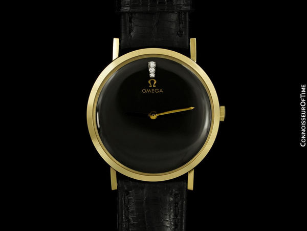 1978 Omega Vintage Mens Museum Watch, Modern Art - 14K Gold