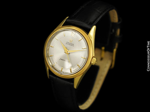 値下げ！Omega Seamaster ゴールド文字盤 ビンテージ OMEGA Jumbo Seamaster Ref.2494-2 / 2657 – TIMEANAGRAM