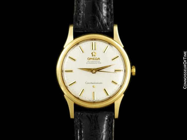 1961 Omega Constellation Vintage Mens 14K Gold Watch with 