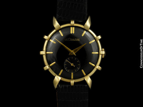 1952 Jaeger-LeCoultre Vintage Mens Watch, Rare Bradley II Model, 14K Gold - The Ships Wheel