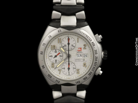 Universal Geneve Ayrton Senna "41" Racing Chronograph Mens Watch - Stainless Steel & Carbon