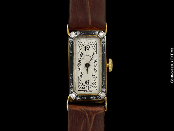 Patek Philippe Tiffany & Co. Art Deco Rectangular Tank Style Watch