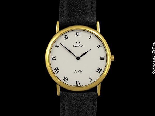 Omega De Ville Mens Midsize Ultra Thin Dress Watch - 18K