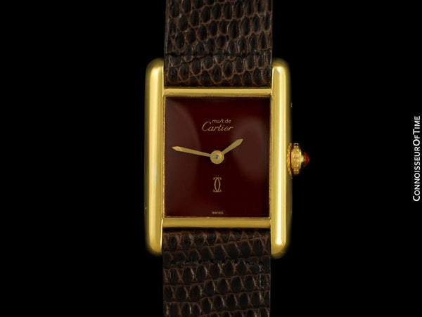 Ladies Medium Cartier Tank Louis Automatic Vintage Gold Plated Watch w –  Monaco Jewelers