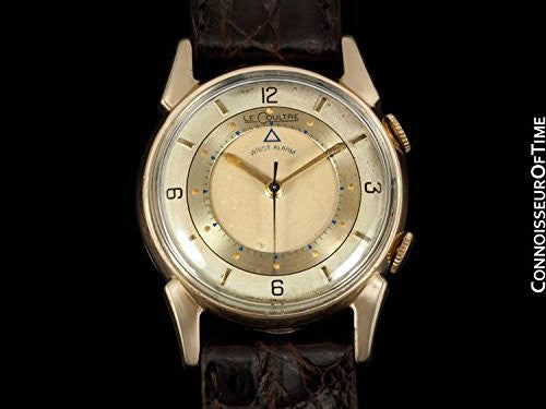 1953 Jaeger LeCoultre Vintage Mens Memovox Wrist Alarm 10K Gold