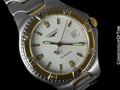 Longines E.F. & Co. Conquest Mens Full Size Watch, Date - Stainless Steel & 18K Gold Plated
