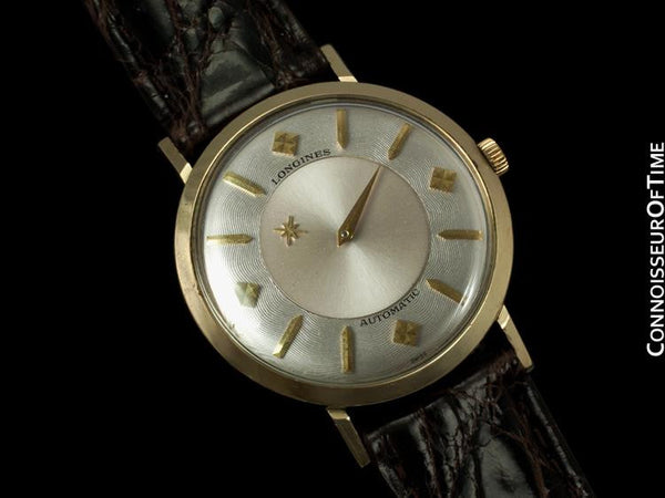 1950 s Longines Vintage Mystery Dial Admiral 1200 Watch 10K Gold