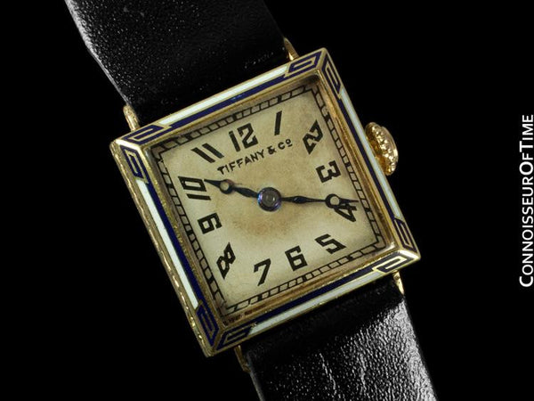 ティファニーこーた 1920's Tiffany & Co. Ladies Vintage Watch - 18K Gold & Enamel