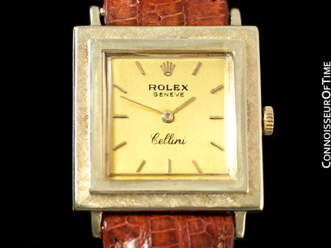 1960's Rolex Cellini Mens Midsize / Large Ladies Handwound Watch, Champagne Dial - 14K Gold