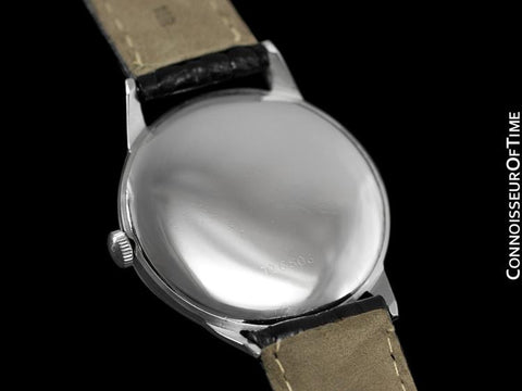 1950 Rolex Precision Large Vintage Mens Handwound Dress Watch - Stainless Steel