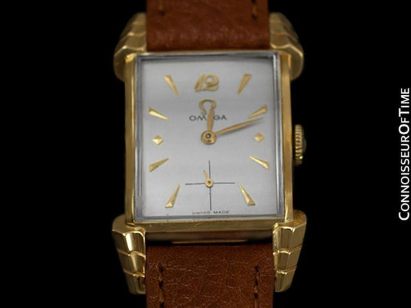 OMEGA ヴィンテージ　腕時計　14K GOLD 1950 Omega Vintage Mens Midsize Watch, 14K Gold - Exquisite