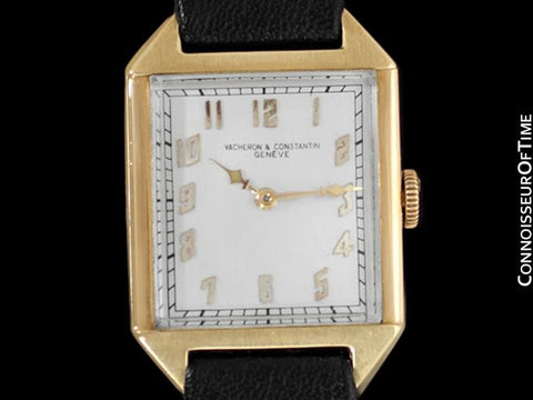 1930's Vacheron & Constantin Vintage Mens Midsize Art Deco Watch - 18K Gold