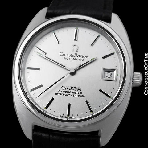 1974 Omega Constellation "C" Chronometer Vintage Mens Calendar Date Watch - Stainless Steel