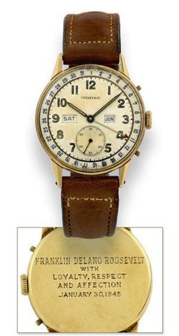 1940's Movado Vintage Triple Calendar Larger Size "FDR's Watch" - 18K Rose Gold & Steel - The Calendograph
