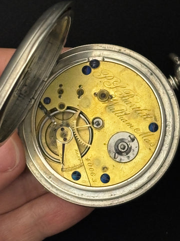 1860 Waltham P.S. Bartlett Civil War Era Pocket Watch with Very Rare Cannons Engraving - Same Brand Given to Abraham Lincoln at Gettysburg