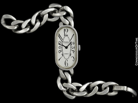 Gurami Ladies Swiss & Italian Silver Watch With Link Bracelet - Owned & Worn By Doris Day
