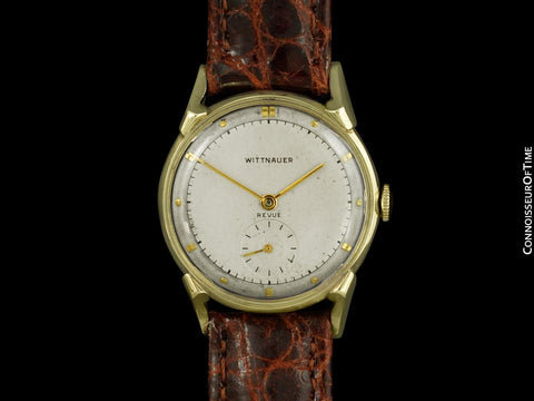 1949 Wittnauer Vintage 14K Gold Mens Watch - Owned & Worn by Yankee Baseball Great Lefty Gomez