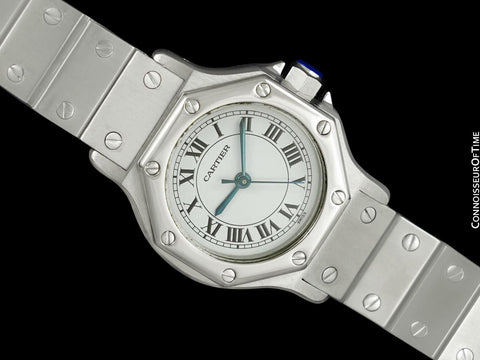 Cartier Santos Octagon Ladies Automatic Stainless Steel Watch - WORN BY SUPERMODEL WINNIE HARLOW (with photo)