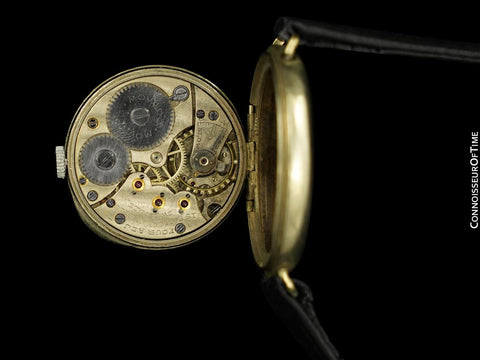 1920's Movado Full Hermetic Mens Nickel Watch - Early Waterproof Design