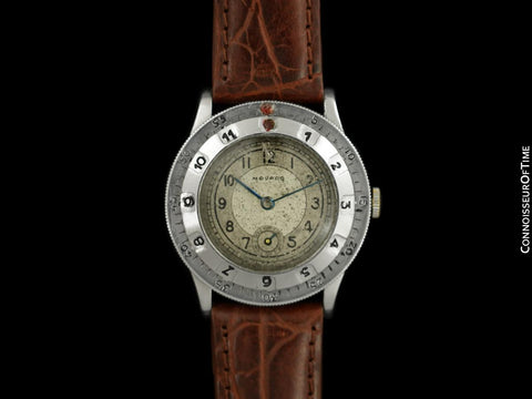 1930's Movado Vintage Mens Stainless Steel Elapsed Time Pilots Watch - The Chronoplan