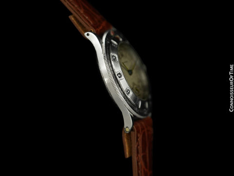 1930's Movado Vintage Mens Stainless Steel Elapsed Time Pilots Watch - The Chronoplan