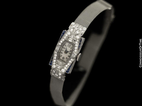 1920’s Vacheron & Constantin Very Rare & Exquisite Art Deco Ladies Watch - Platinum, Diamonds & Sapphires