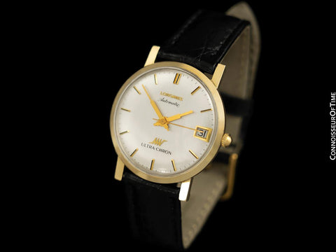 1968 Longines Vintage Ultra Chron High-Beat Mens Watch with Box - 14K Gold