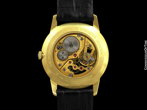 1986 Universal Geneve Skeletonized Mens Midsized Handwound Watch - 18K Gold