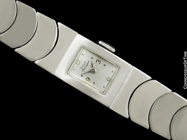 1957 Girard Perregaux Vintage Ladies Mid-Century Modern Bracelet Watch - 14K White Gold