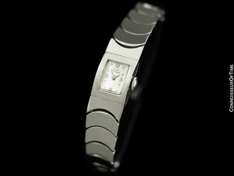 1957 Girard Perregaux Vintage Ladies Mid-Century Modern Bracelet Watch - 14K White Gold