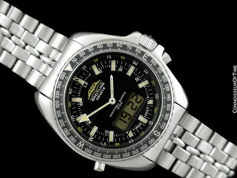 Breitling Pluton "Harrison Ford" Navitimer 2100 Chronograph Multifunction Military Pilots Watch - Stainless Steel
