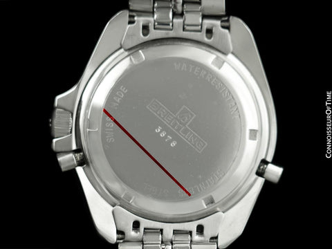 Breitling Pluton "Harrison Ford" Navitimer 2100 Chronograph Multifunction Military Pilots Watch - Stainless Steel