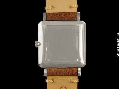 1958 Omega Vintage Mens Handwound Dress Watch - 14K White Gold with Diamonds