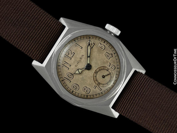 1932 Rolex Vintage Mens Possible Prototype Borgel / Taubert Cased Hermetic Watch - Stainless Steel