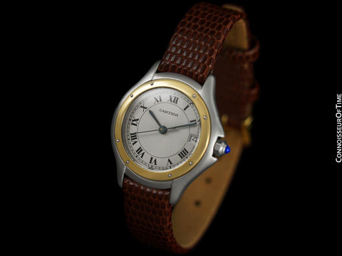Cartier Cougar Panthere Ladies 2-Tone Ref. 187906 Watch - Stainless Steel & 18K Gold