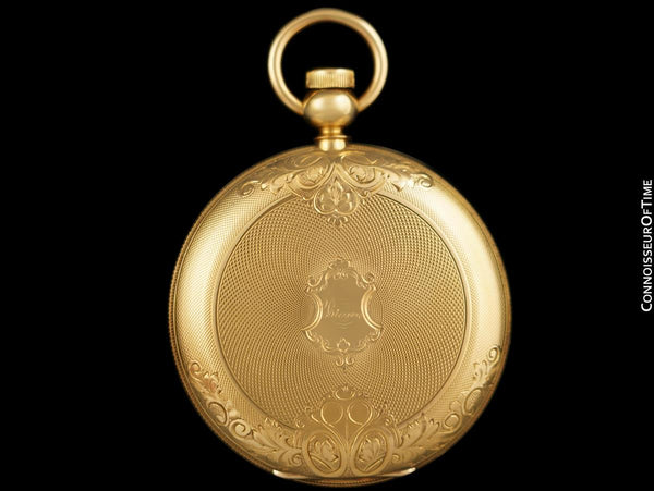1870's Vacheron & Constantin Mens Ornate Antique 46mm Pocket Watch - 18K Gold