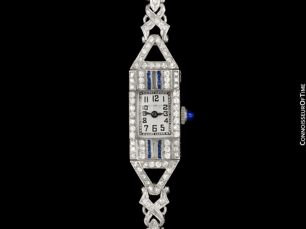 1921 Audemars Piguet For Betteridge Rare Exquisite Art Deco Ladies Watch Platinum Diamonds Sapphires